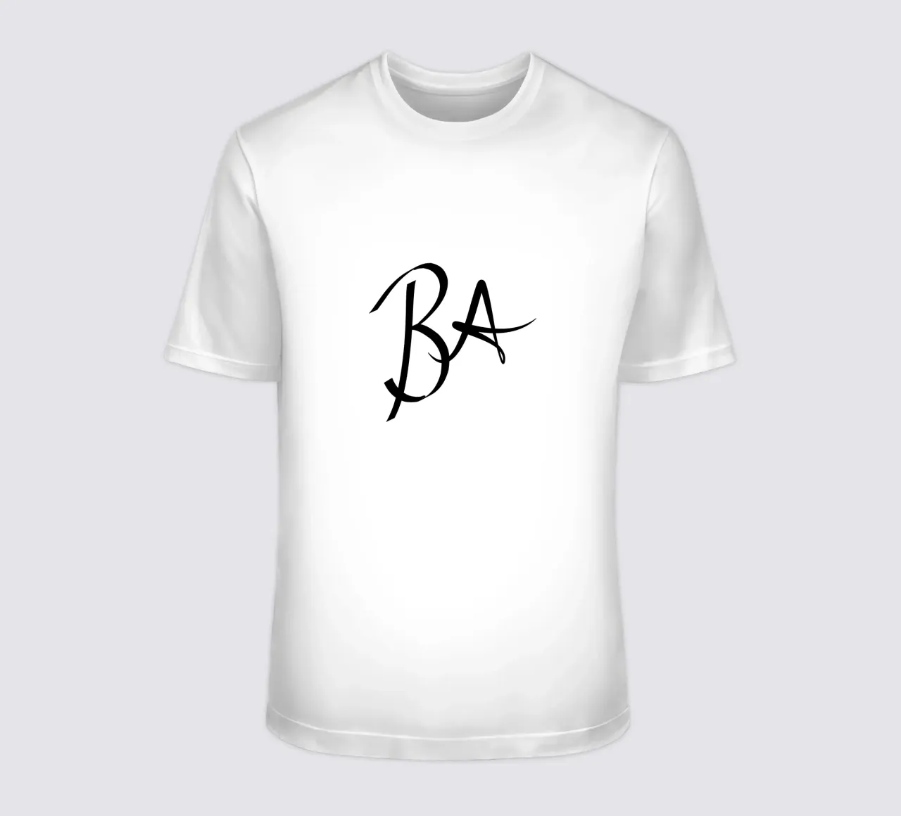 B A Initialen Poster | Minimalistische Liebe Deko Geschenk T-Shirt von StrindesignStudio