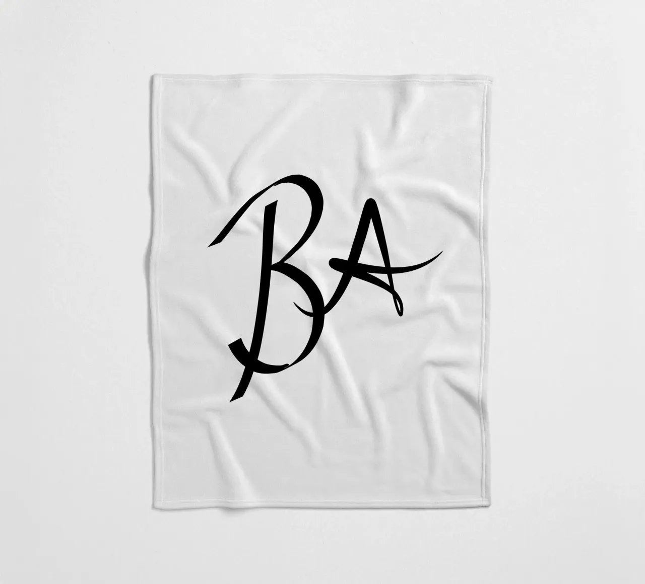 B A Initialen Poster | Minimalistische Liebe Deko Geschenk Fleecedecke von StrindesignStudio
