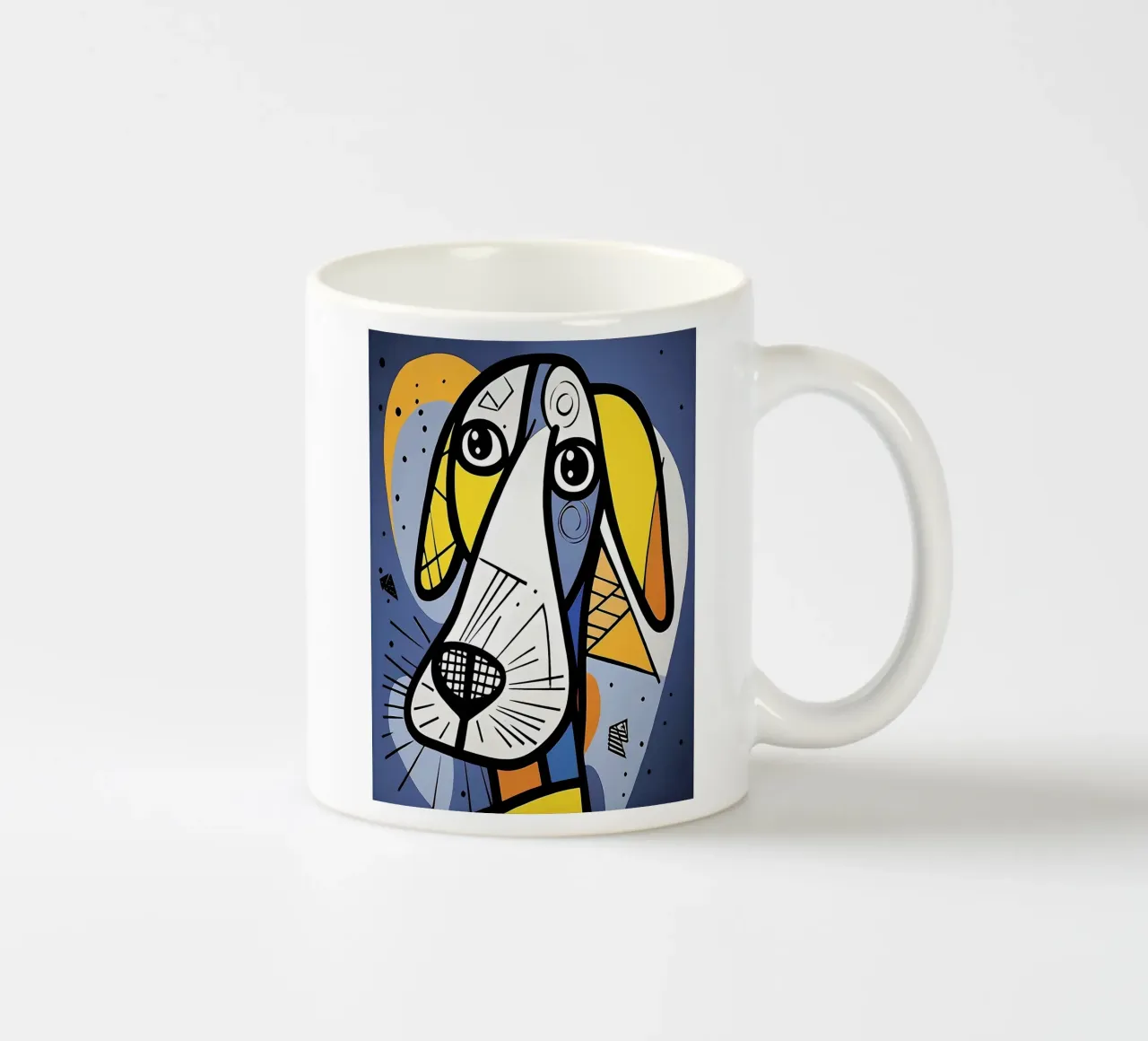Arte astratta del cane tazza in ceramica da Brayan