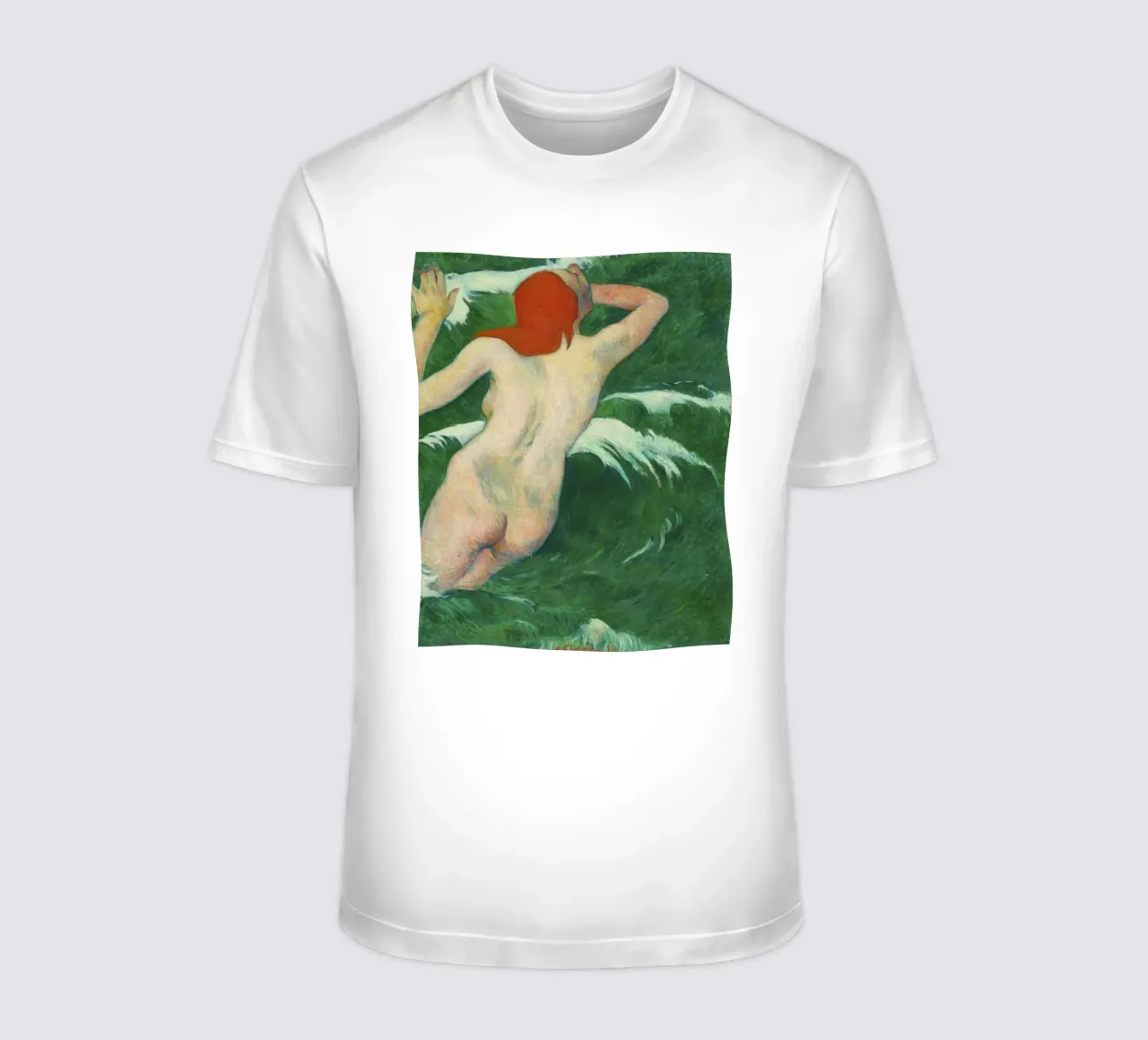 In the Waves (1899) by Paul Gauguin t-shirt by Venus Art