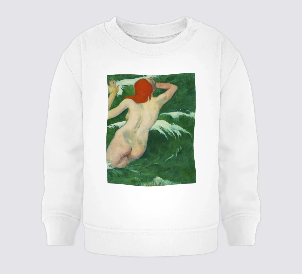 En las olas (1899) de Paul Gauguin sudadera de bebé de Venus Art