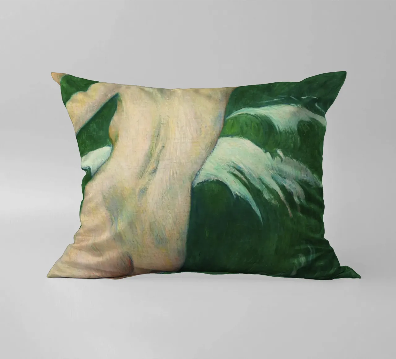 In the Waves (1899) by Paul Gauguin decorative cushion by Venus Art