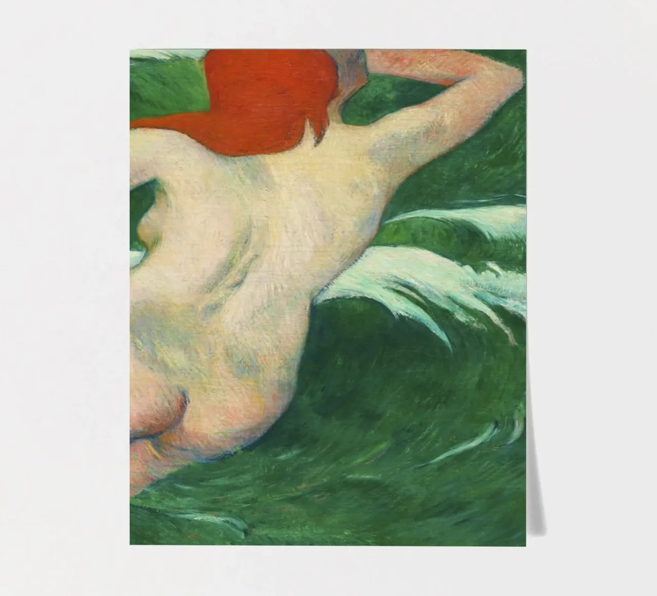 In the Waves (1899) by Paul Gauguin sticker sheet by Venus Art