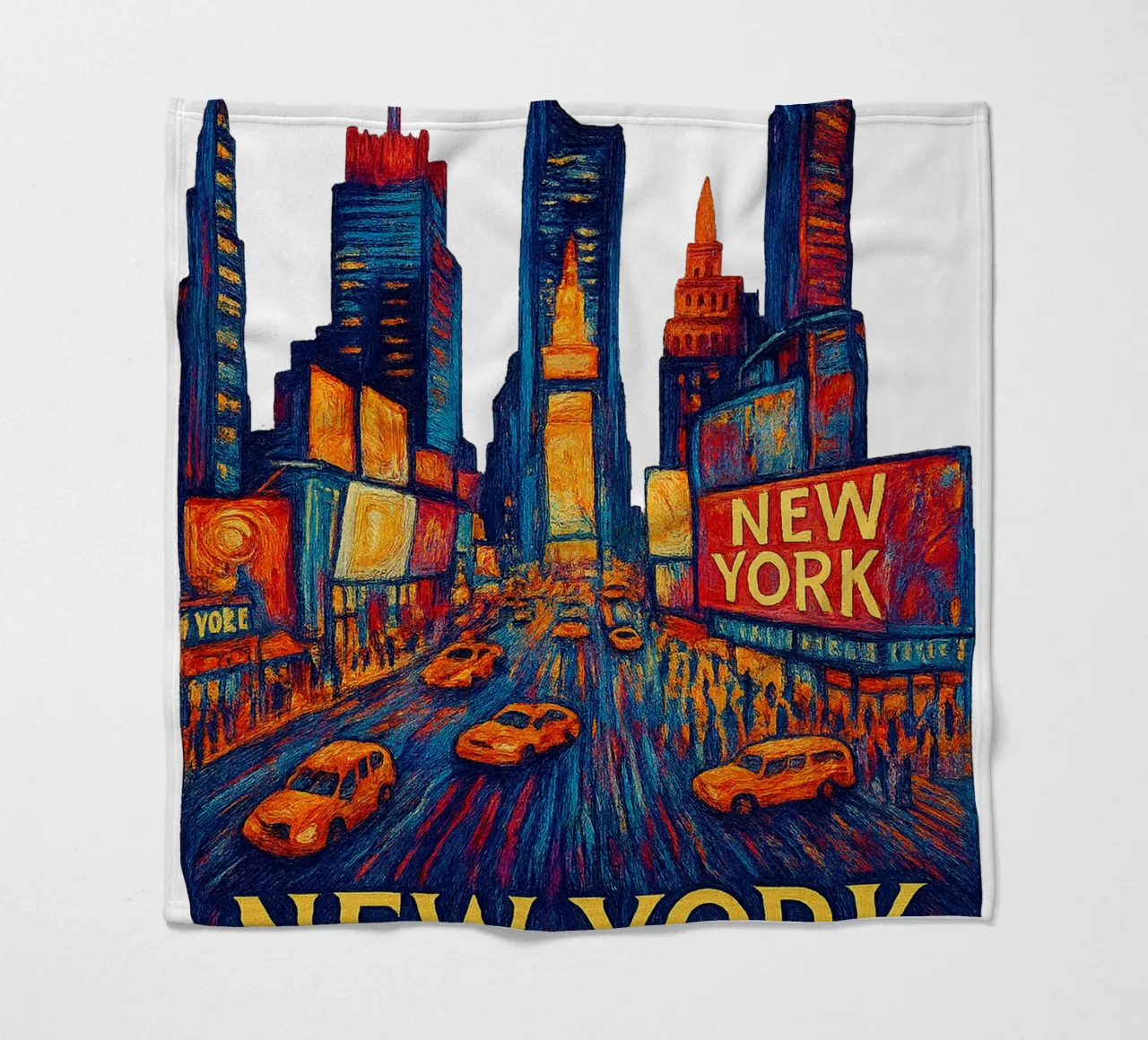 FREE NEW YORK 2 fleece blanket by Vintage Van Gogh