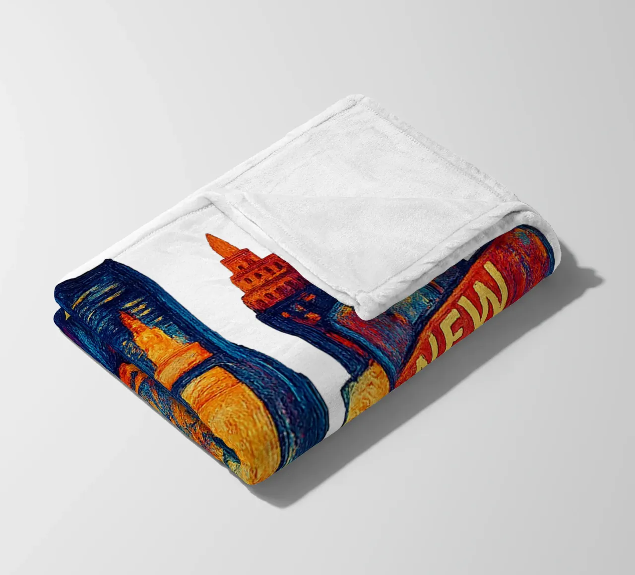 FREE NEW YORK 2 fleece blanket by Vintage Van Gogh