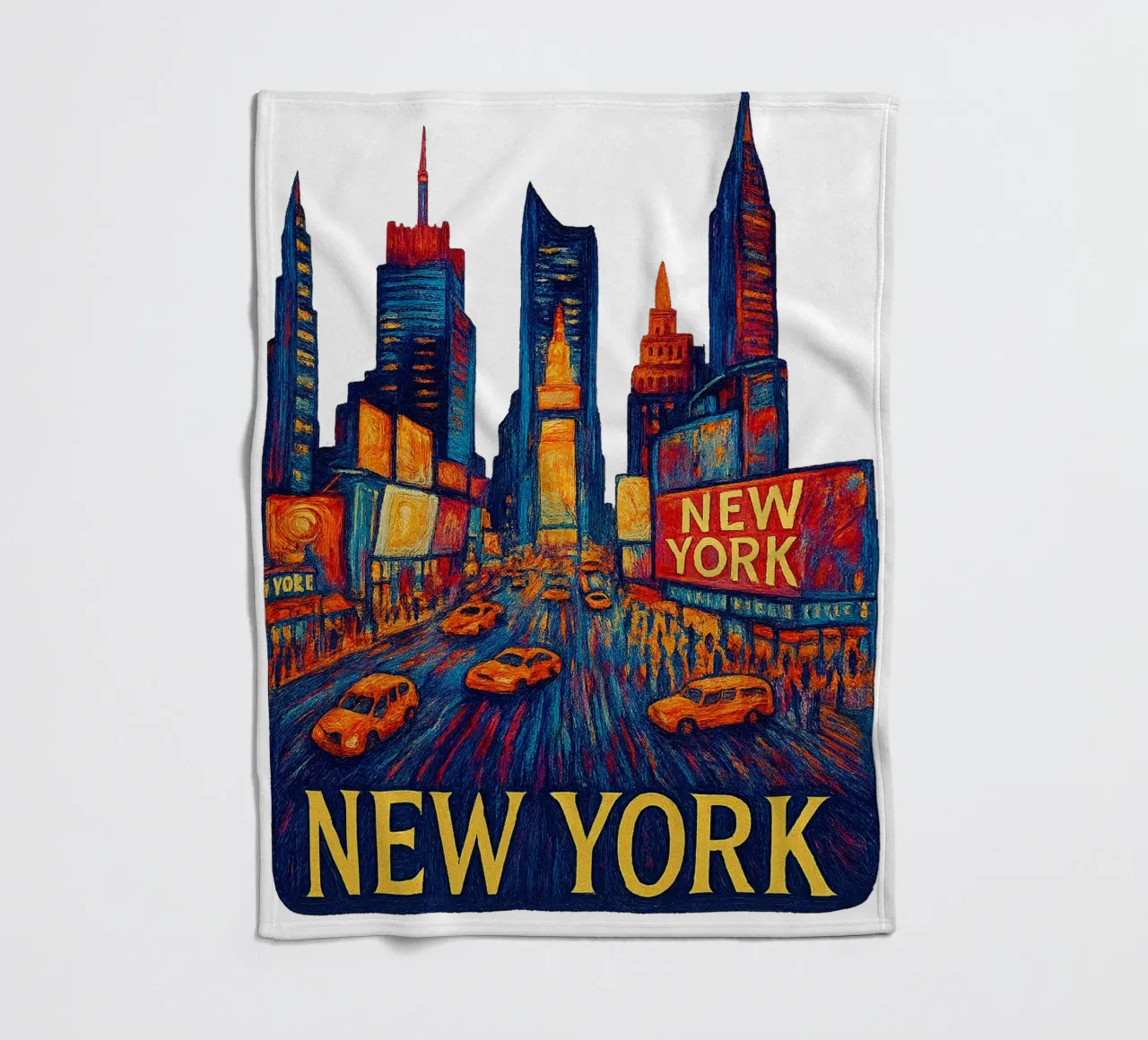FREE NEW YORK 2 fleece blanket by Vintage Van Gogh