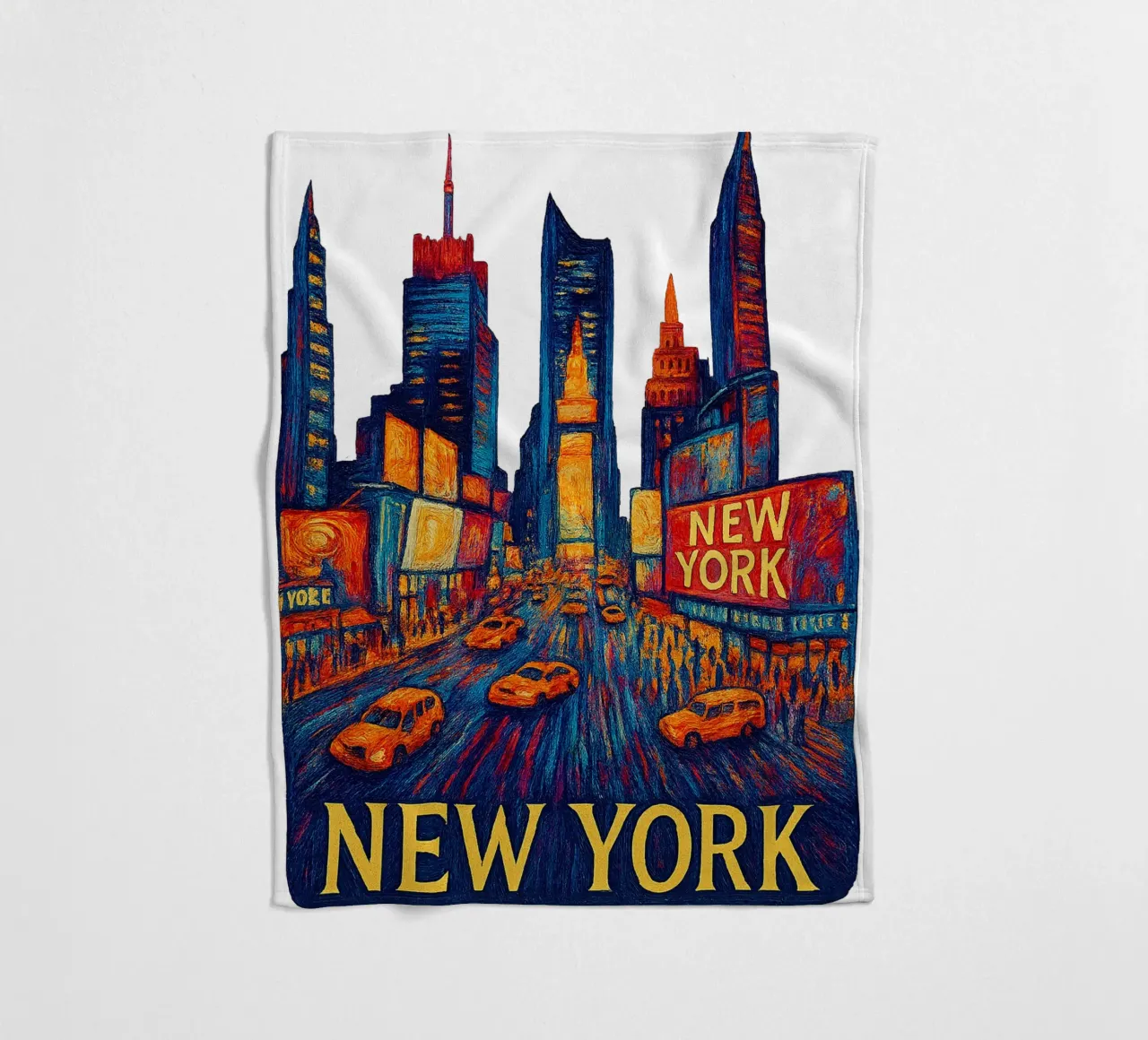 FREE NEW YORK 2 fleece blanket by Vintage Van Gogh