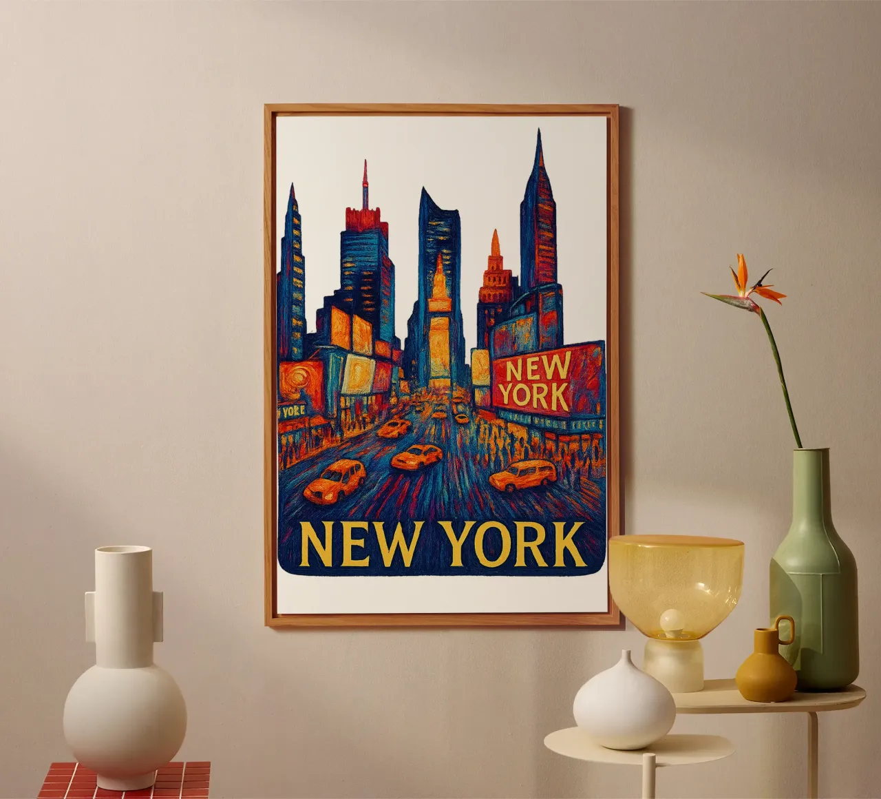 FREE NEW YORK 2 alluminio dibond da Vintage Van Gogh