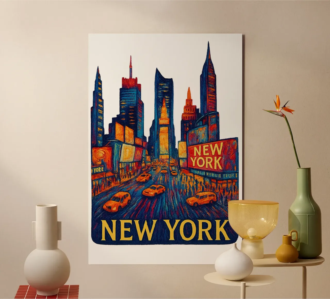 FREE NEW YORK 2 alluminio dibond da Vintage Van Gogh
