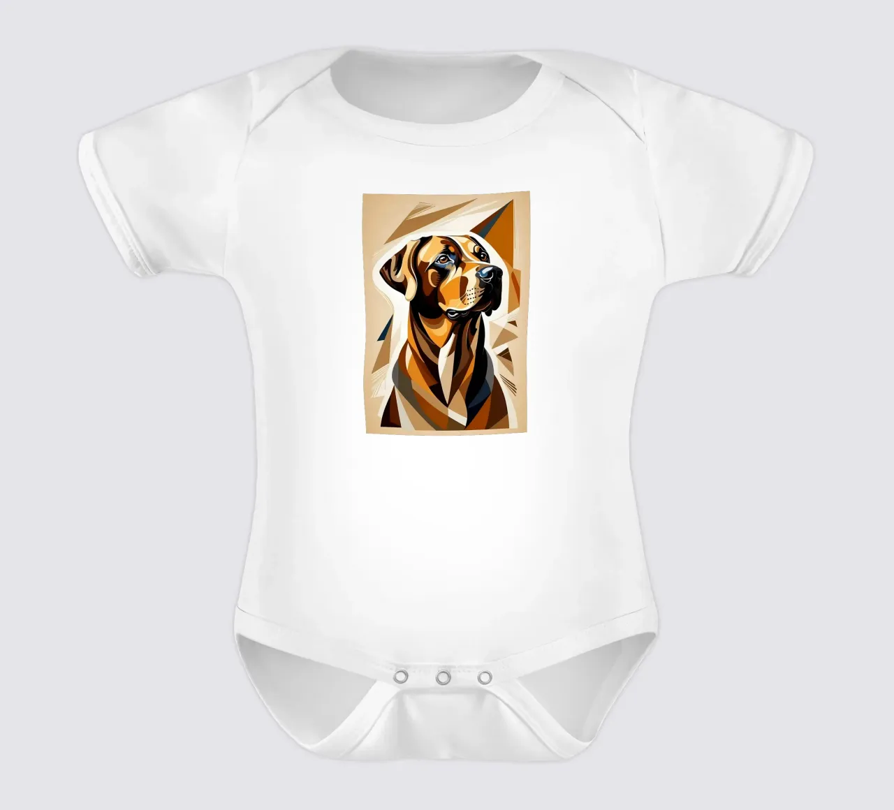 Cane in arte geometrica body neonato maniche corte da Brayan