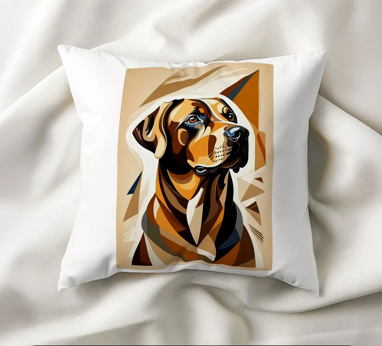 Cane in arte geometrica cuscino da Brayan
