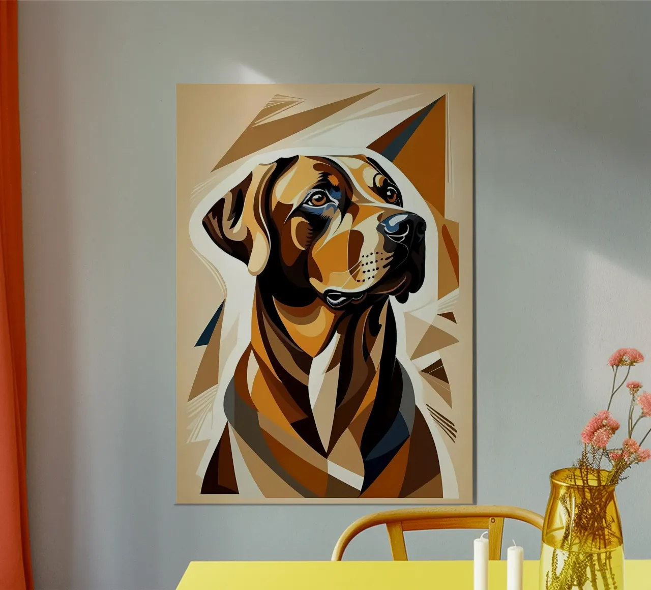 Cane in arte geometrica carta hahnemühle da Brayan
