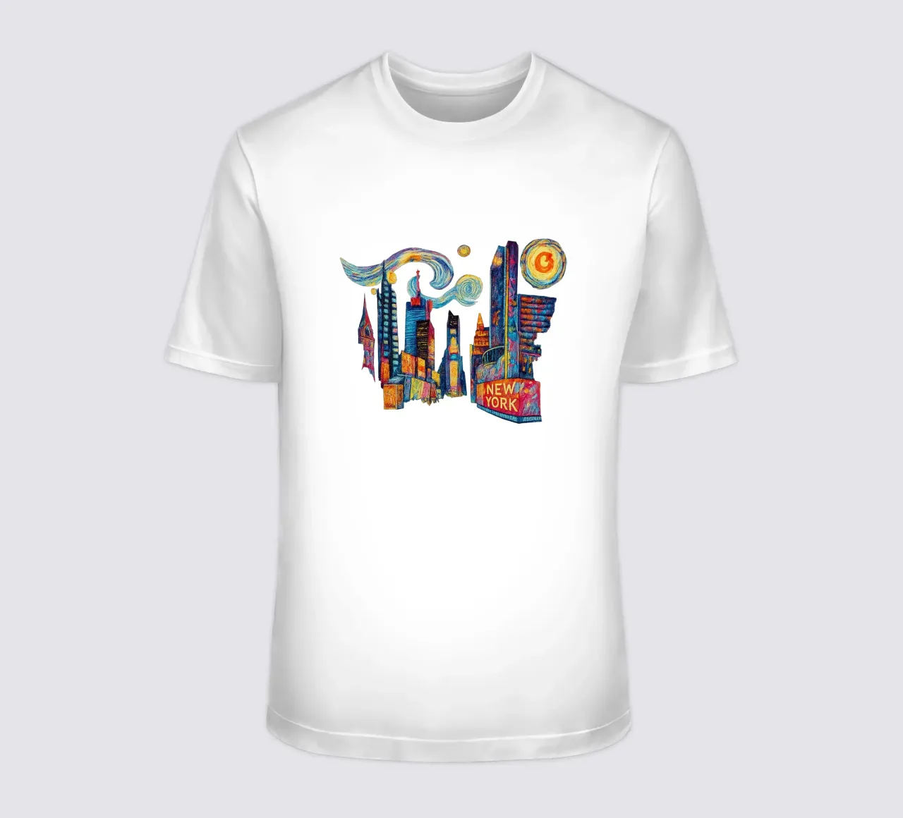 FREE NEW YORK 3 t-shirt da Vintage Van Gogh