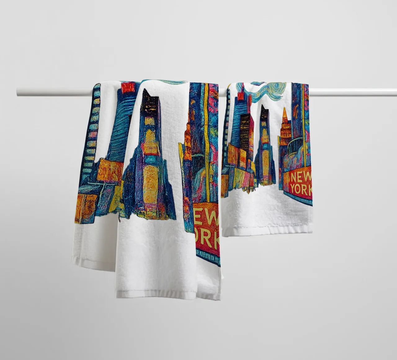 FREE NEW YORK 3 asciugamano da bagno da Vintage Van Gogh