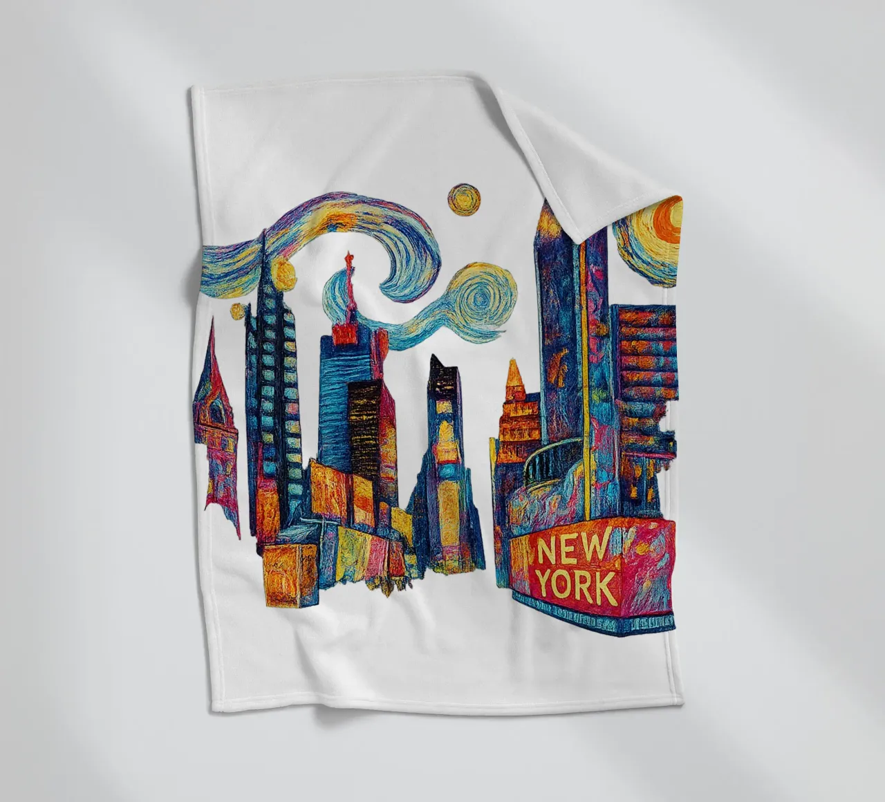 FREE NEW YORK 3 coperta in pile da Vintage Van Gogh