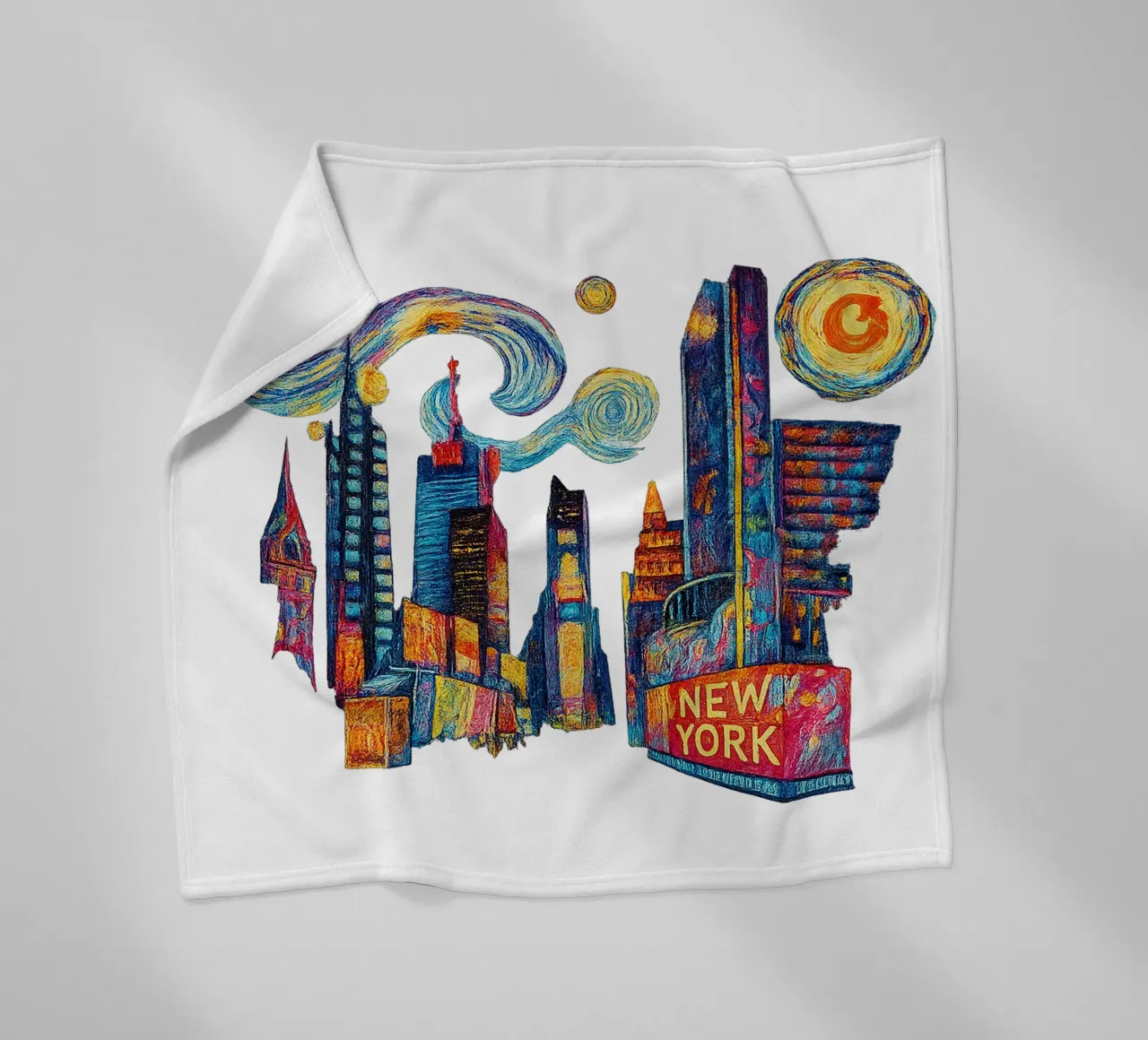 FREE NEW YORK 3 coperta in pile da Vintage Van Gogh