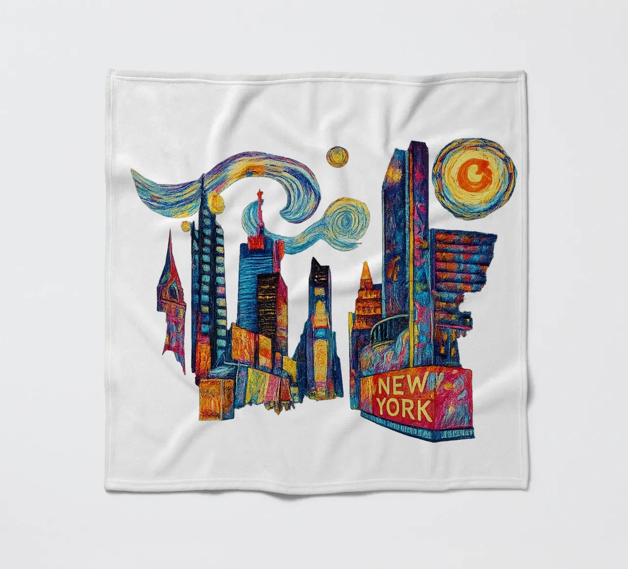 FREE NEW YORK 3 coperta in pile da Vintage Van Gogh