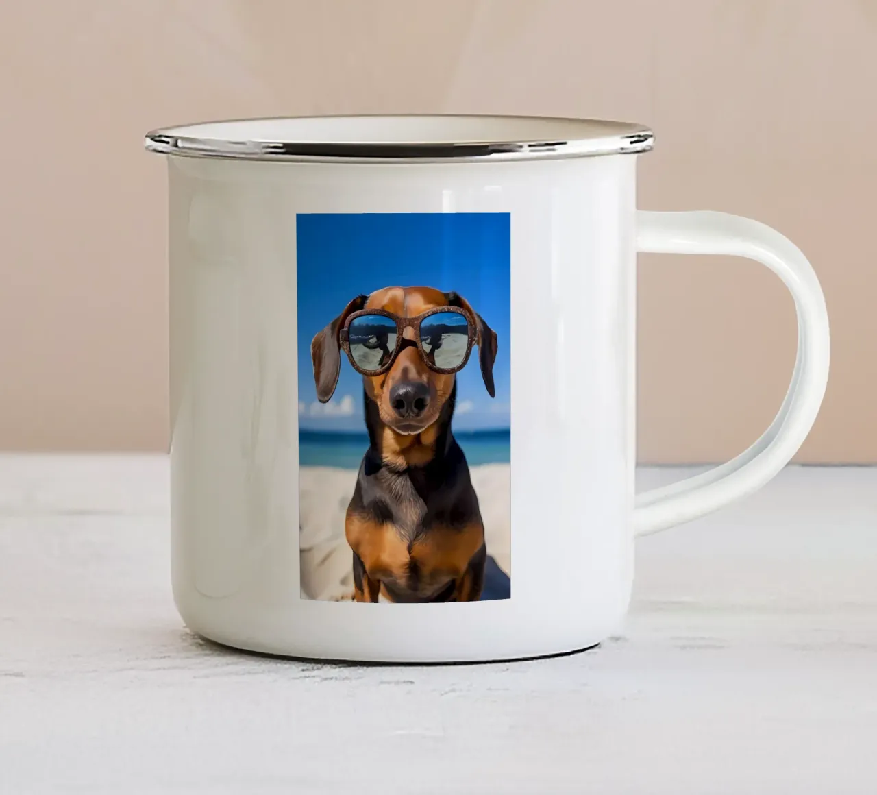 Funny Dog tazza in smalto da Brayan