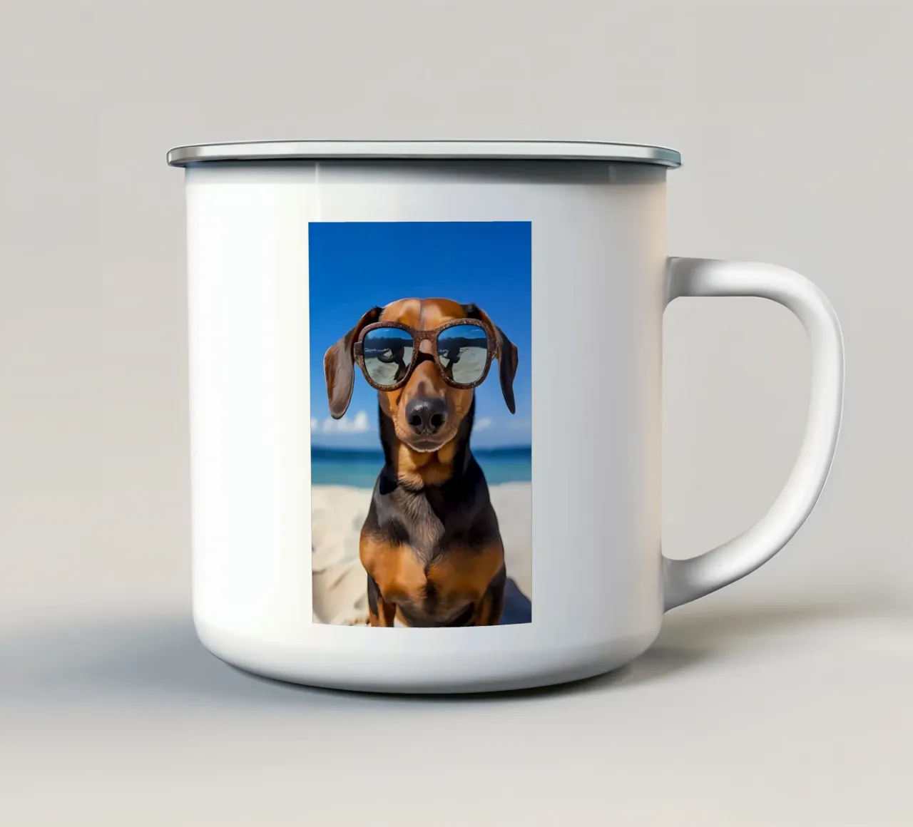 Funny Dog tazza in smalto da Brayan