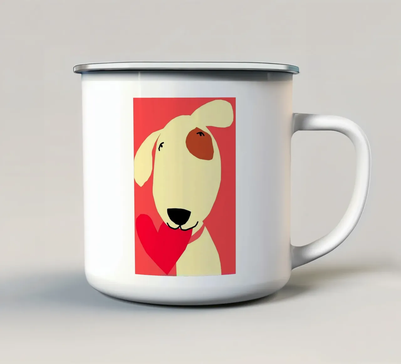 Cane carino tazza in smalto da Brayan