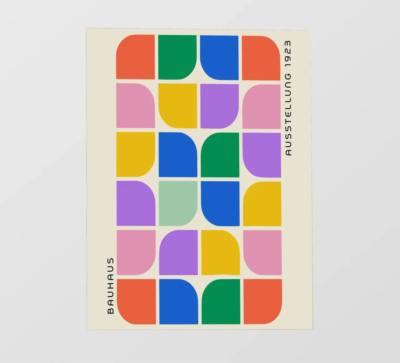 Bauhaus Shapes Color Grid - 1923 Revival photo wallpaper by Studio Vibe