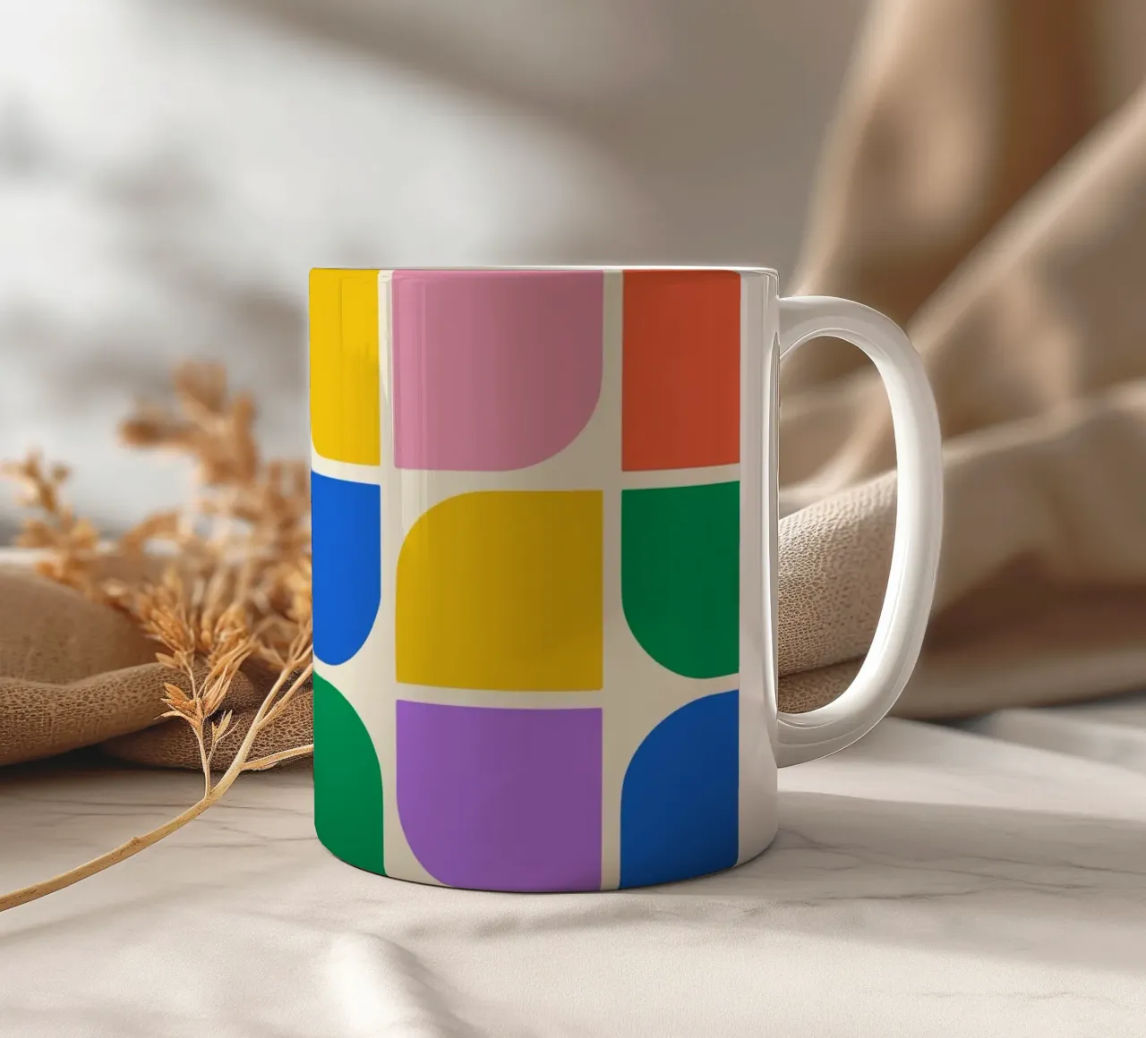Forme Bauhaus Griglia di colori - 1923 Revival tazza in ceramica da Studio Vibe