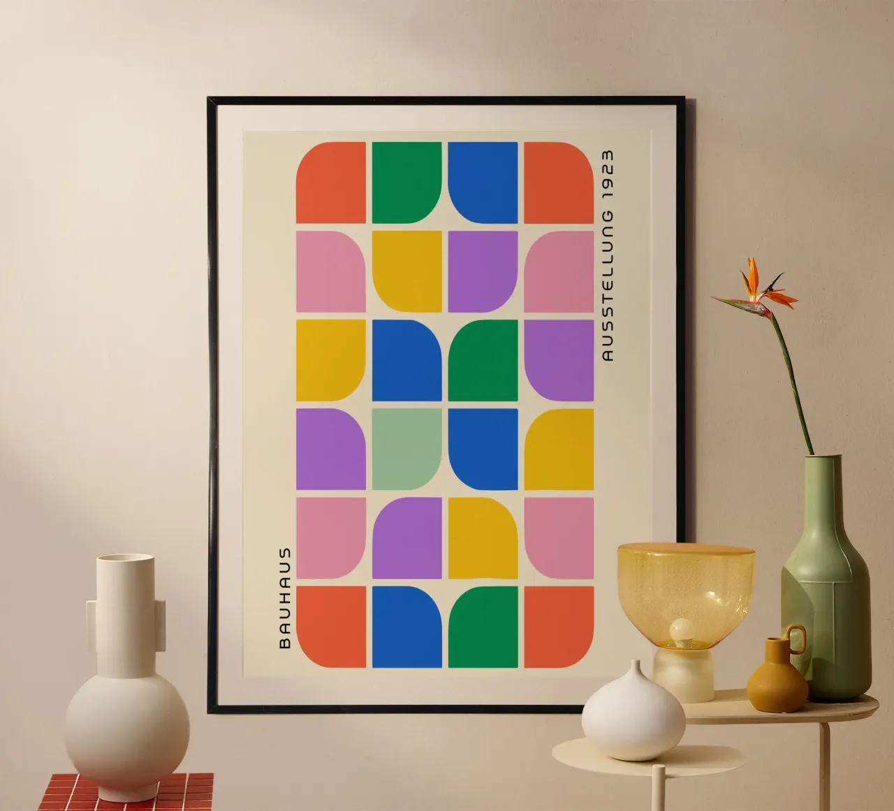 Bauhaus Shapes Color Grid - 1923 Revival hahnemühle de Studio Vibe