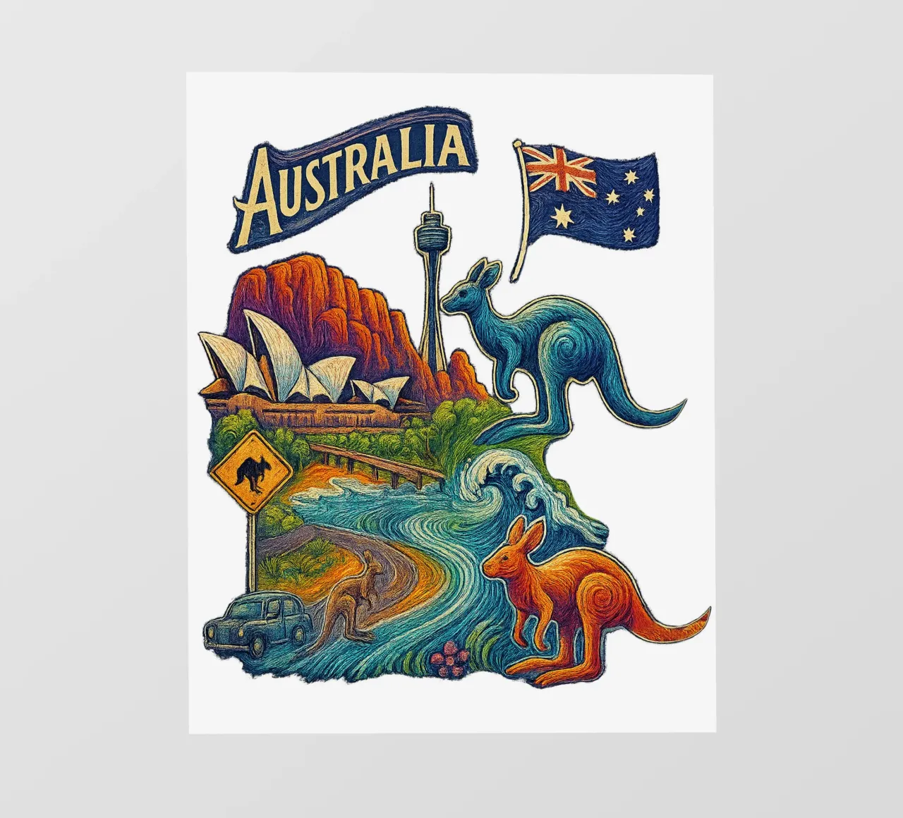 FREE AUSTRALIA 2 telo in pvc da Vintage Van Gogh