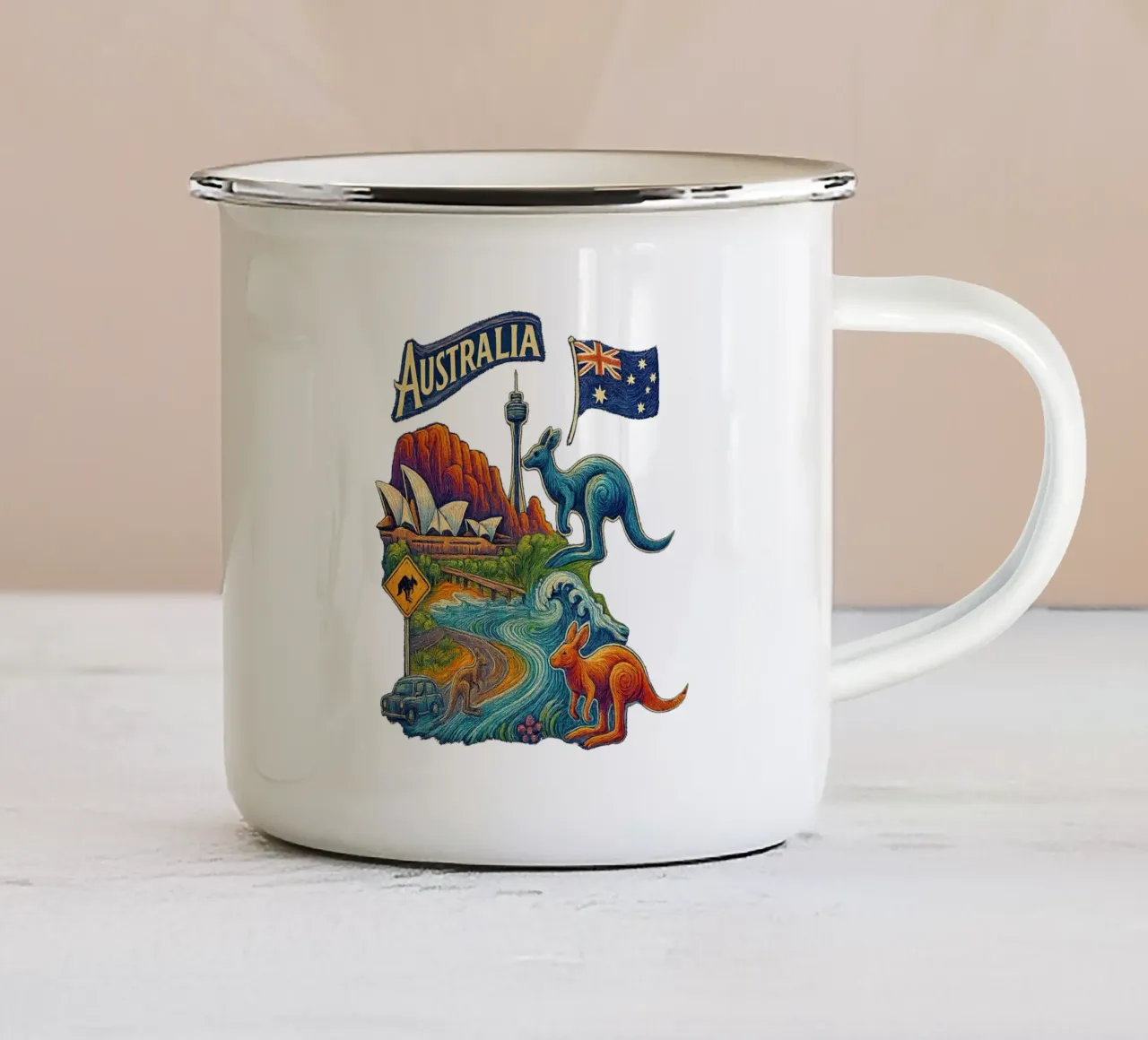 FREE AUSTRALIA 2 tazza in smalto da Vintage Van Gogh