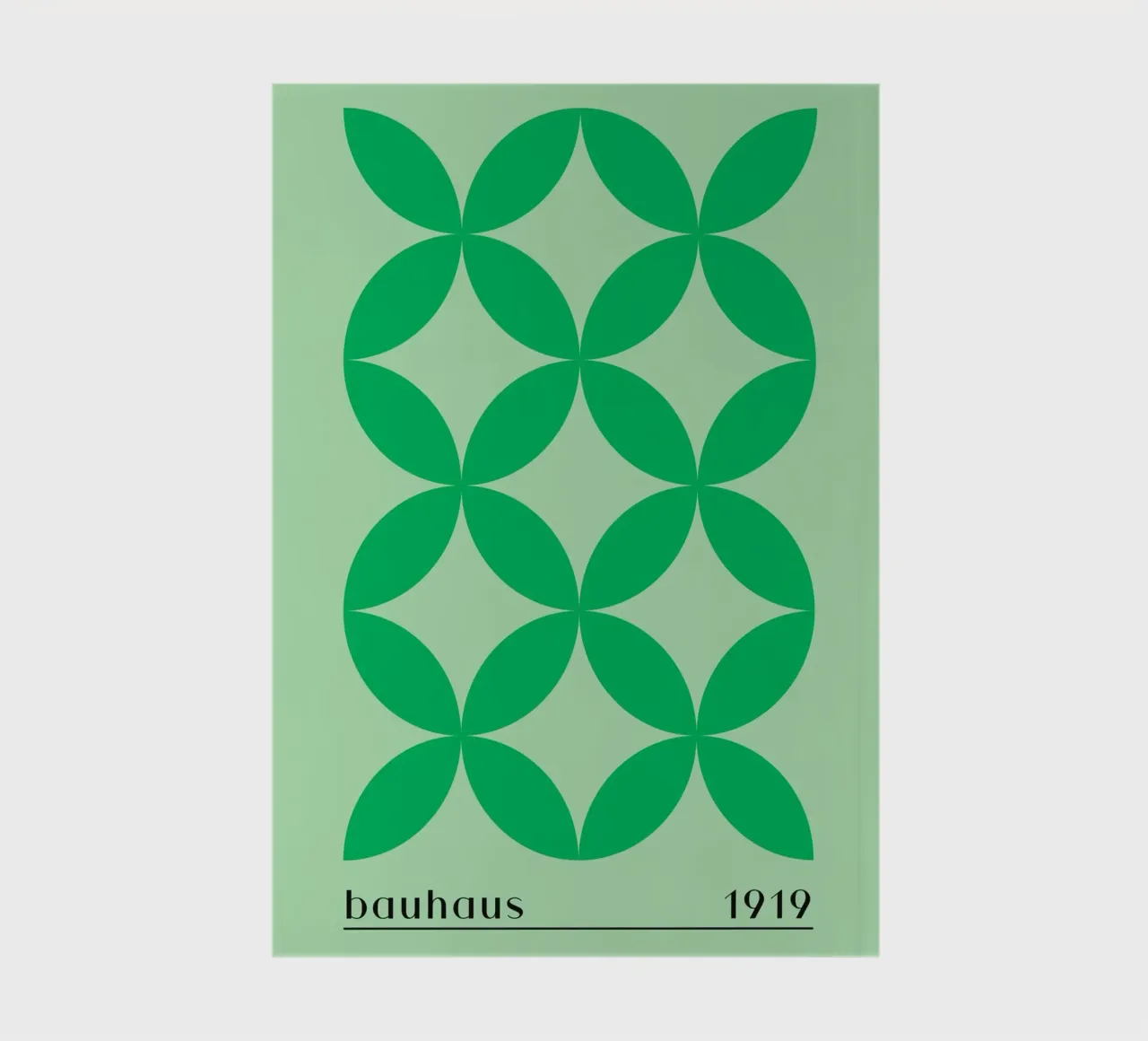 Bauhaus 1919 Green | Geometric Minimal Art Print notebook by Studio Vibe