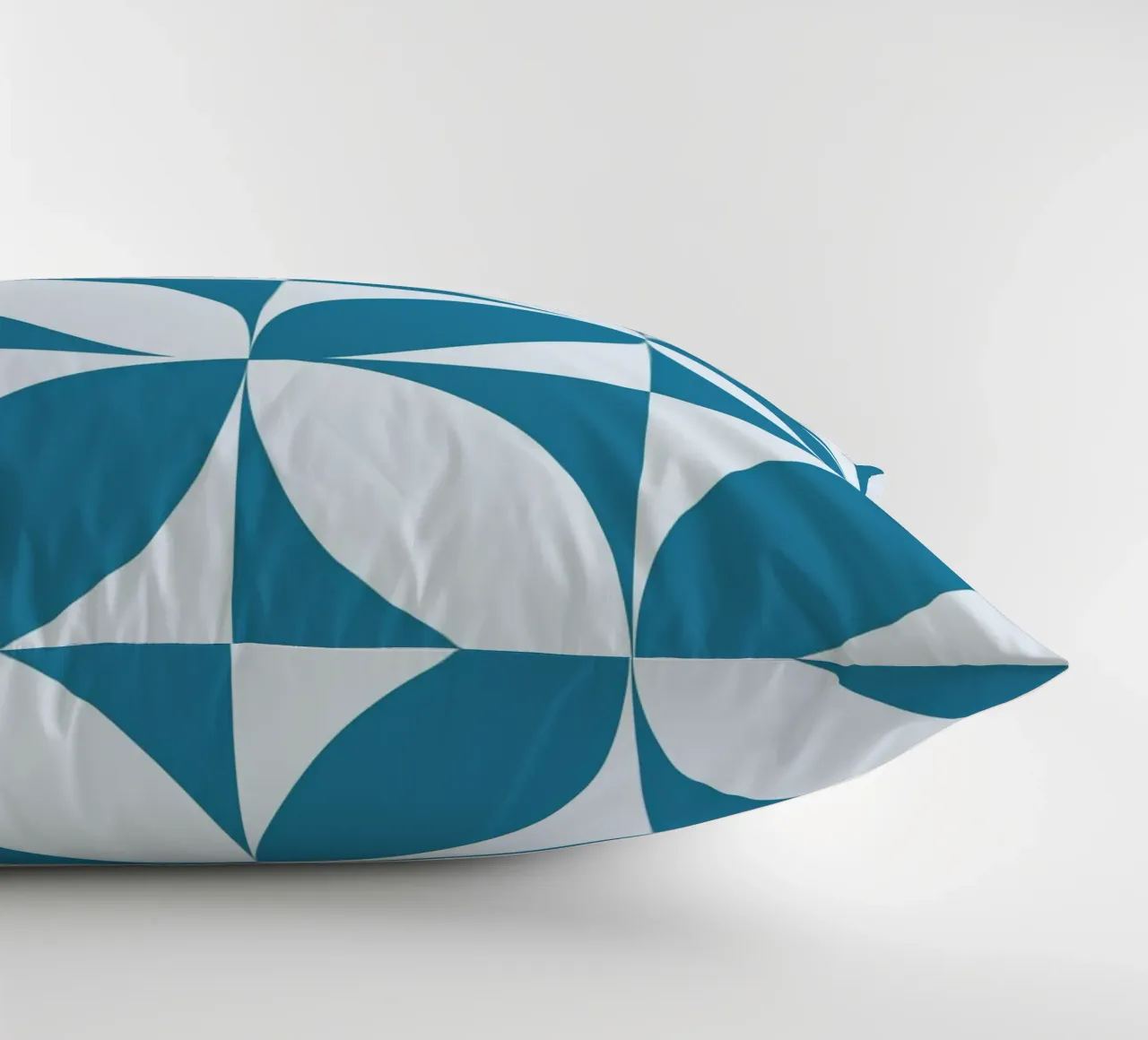 Geometric Blue Pattern | Modern Minimal Art Print decorative cushion by Studio Vibe