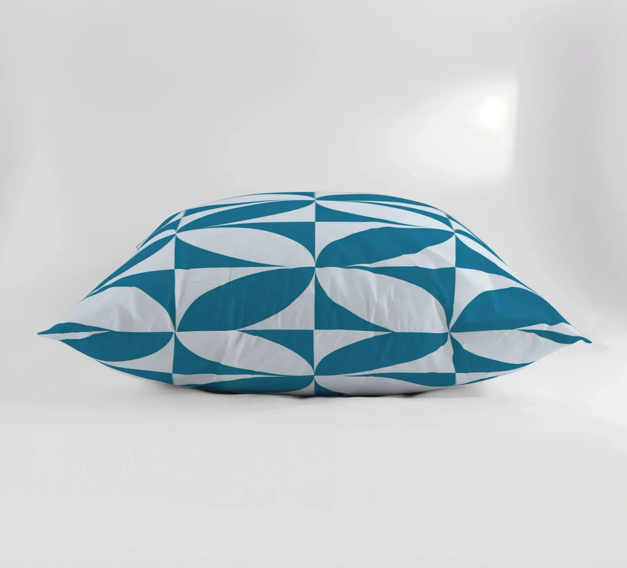 Geometric Blue Pattern | Modern Minimal Art Print decorative cushion by Studio Vibe