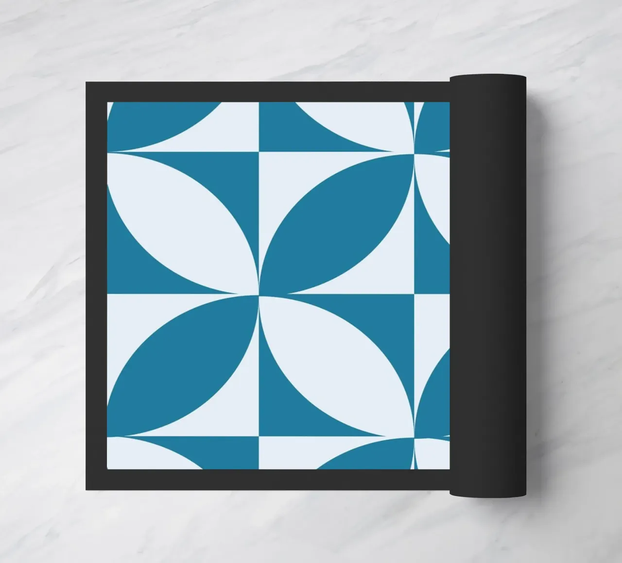 Geometric Blue Pattern | Modern Minimal Art Print felpudo de Studio Vibe