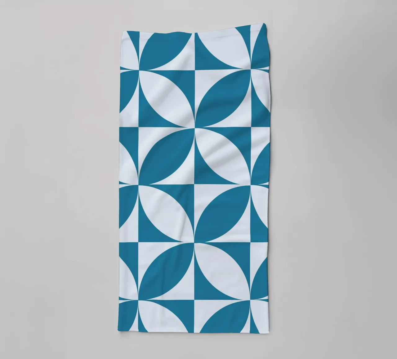 Geometric Blue Pattern | Modern Minimal Art Print towel by Studio Vibe