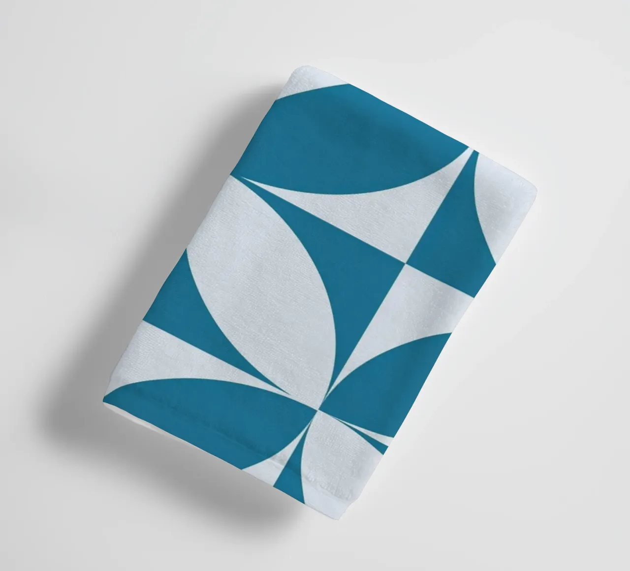 Geometric Blue Pattern | Modern Minimal Art Print towel by Studio Vibe
