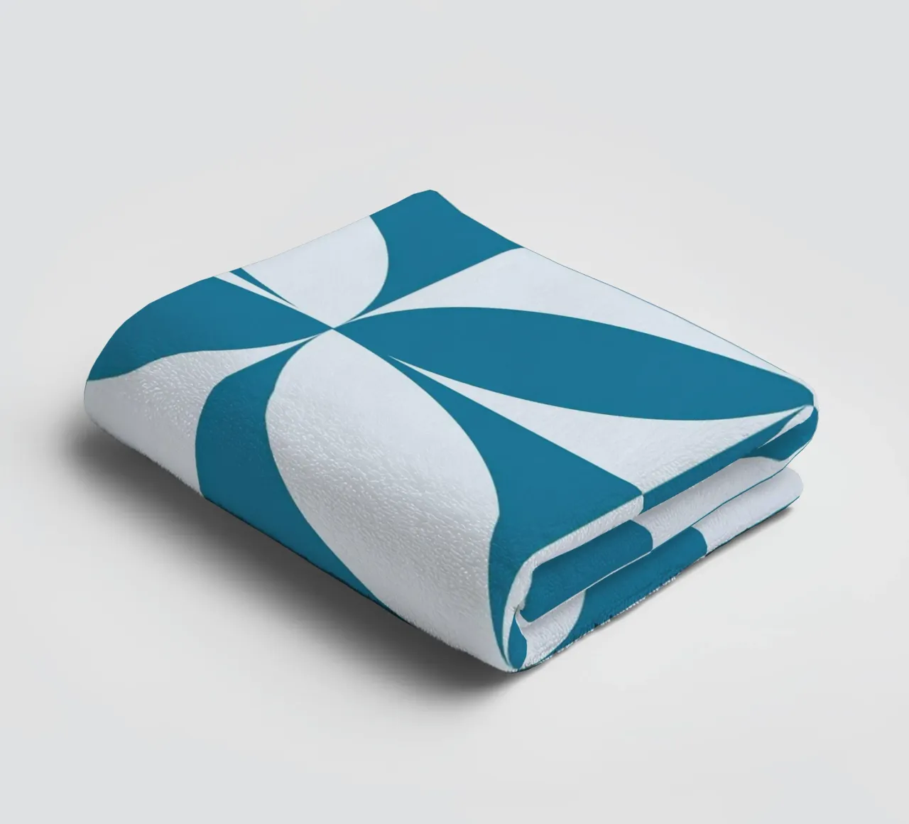 Geometric Blue Pattern | Modern Minimal Art Print towel by Studio Vibe
