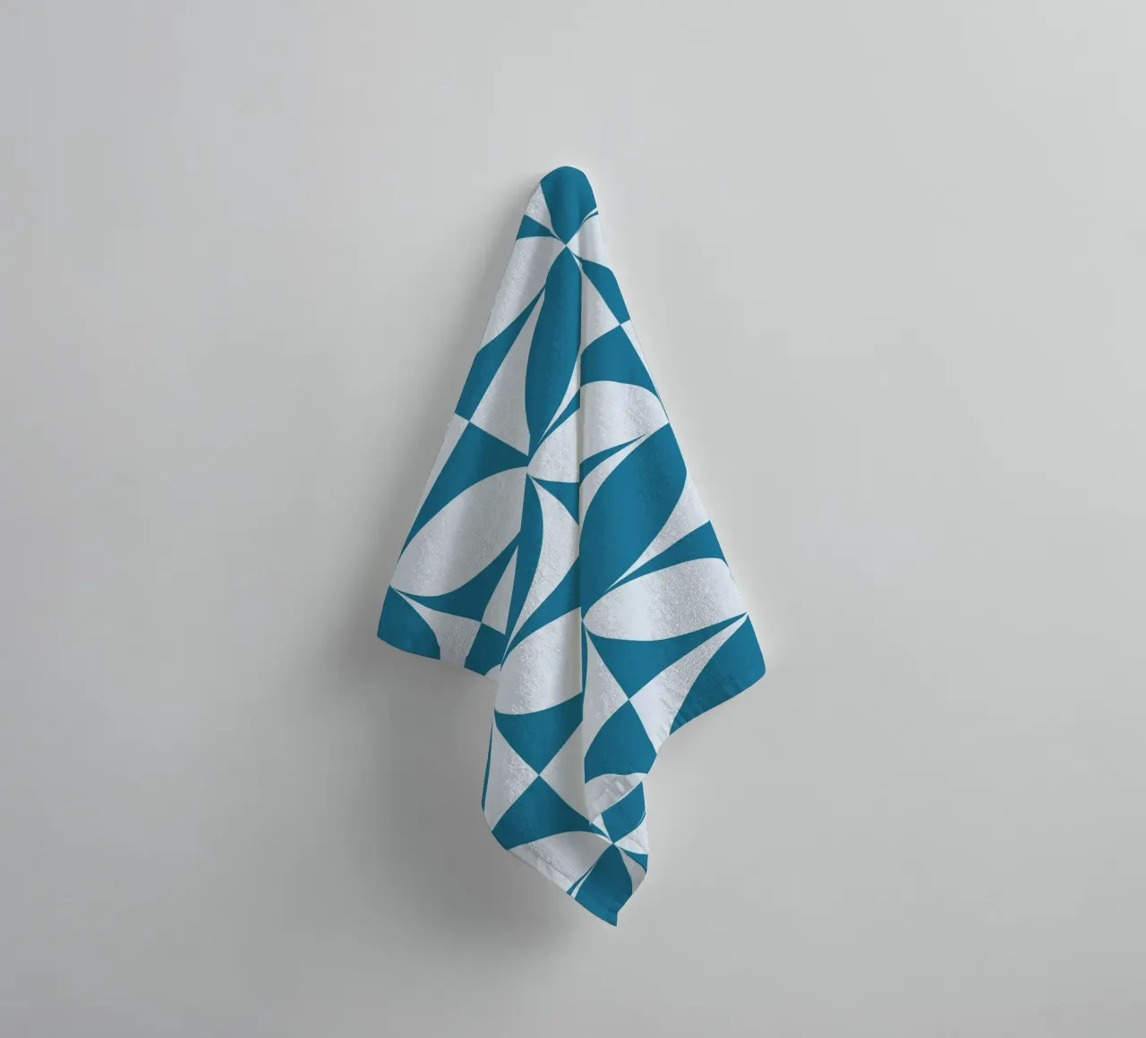 Geometric Blue Pattern | Modern Minimal Art Print towel by Studio Vibe