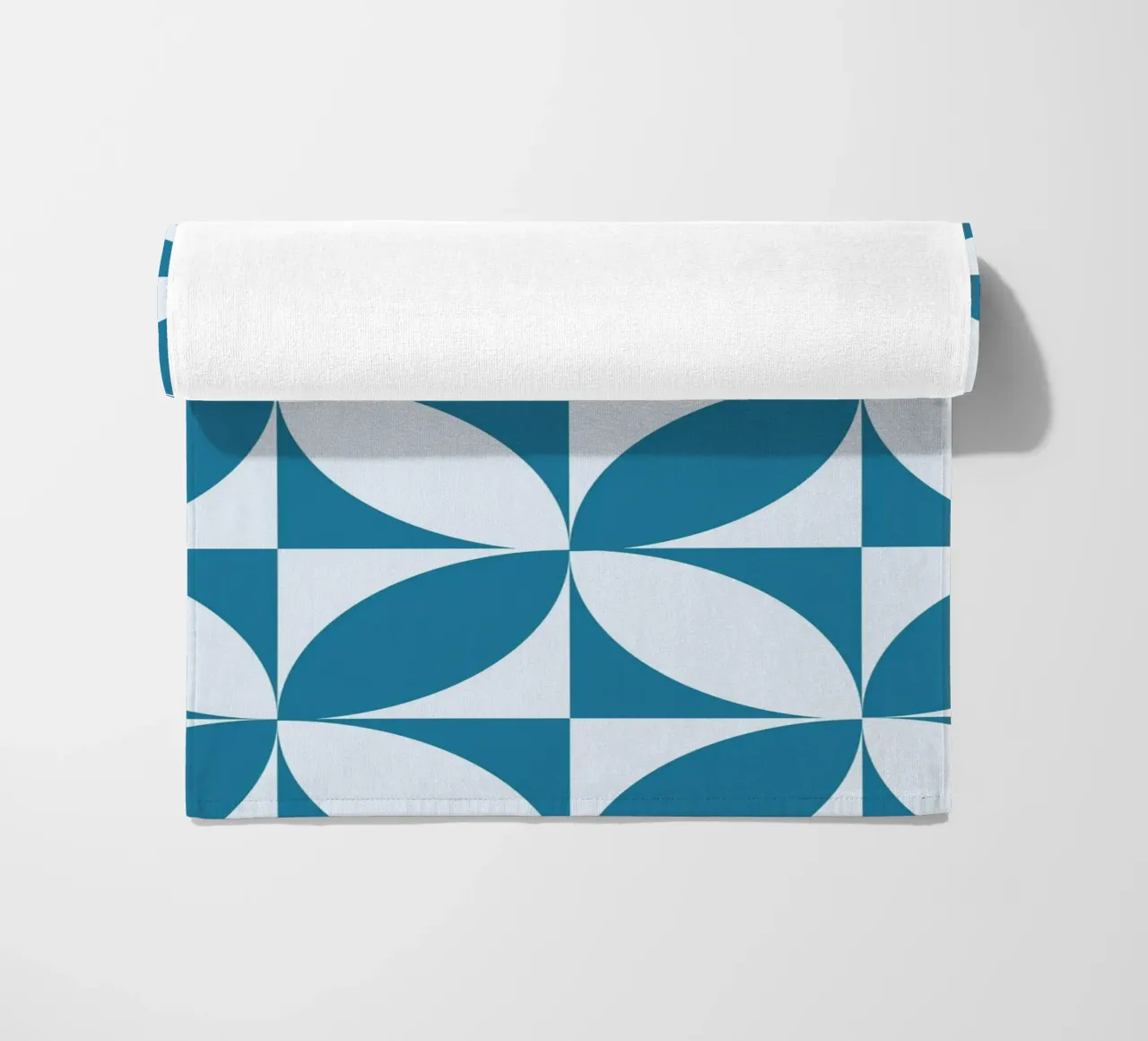 Geometric Blue Pattern | Modern Minimal Art Print beach towel by Studio Vibe