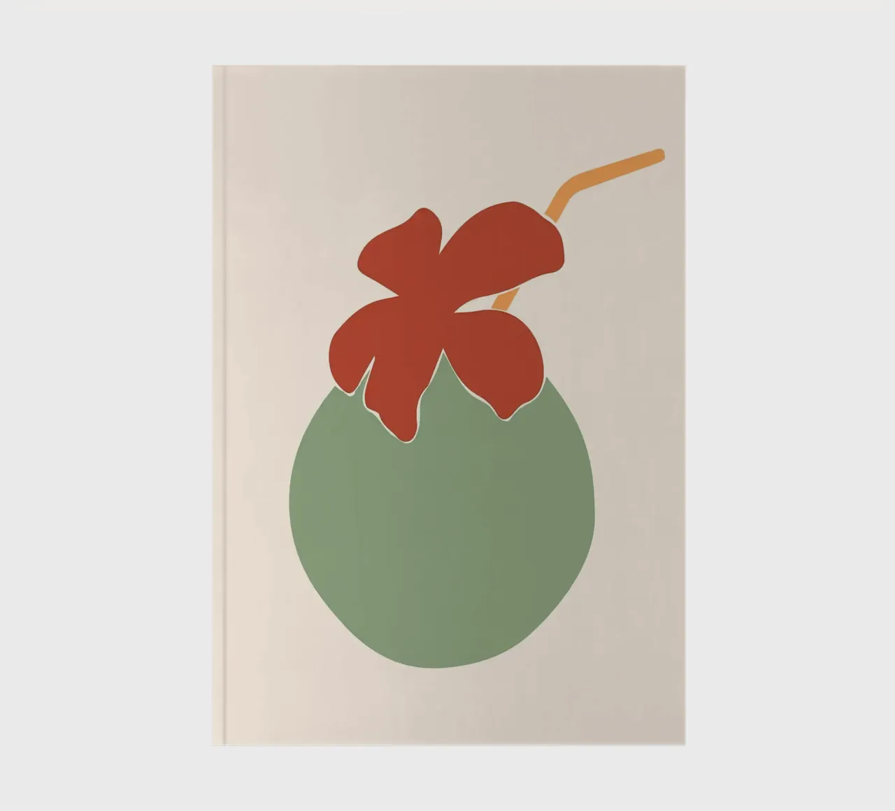 Fleur sur noix de coco carnet de notes de Jonathan R NASH