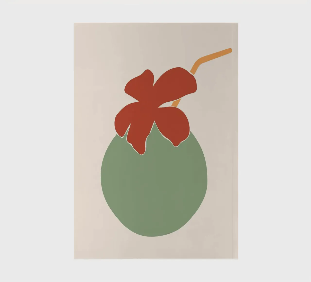 Fleur sur noix de coco carnet de notes de Jonathan R NASH
