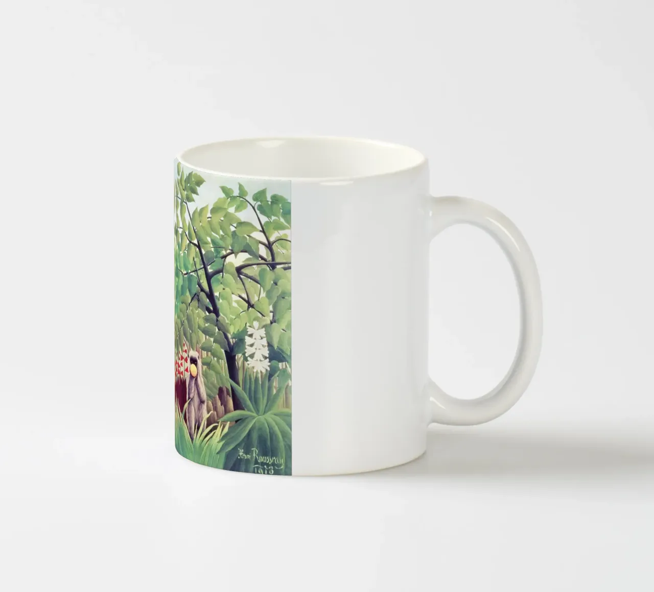 Paesaggio esotico (1910) di Henri Rousseau tazza in ceramica da Venus Art