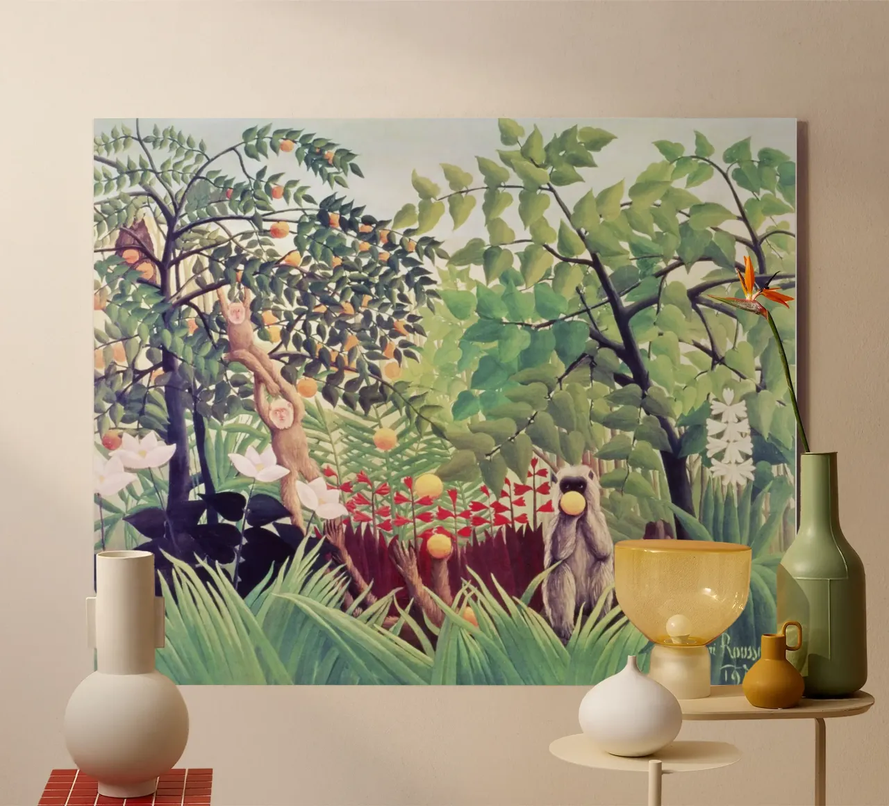 Paesaggio esotico (1910) di Henri Rousseau plexiglass da Venus Art