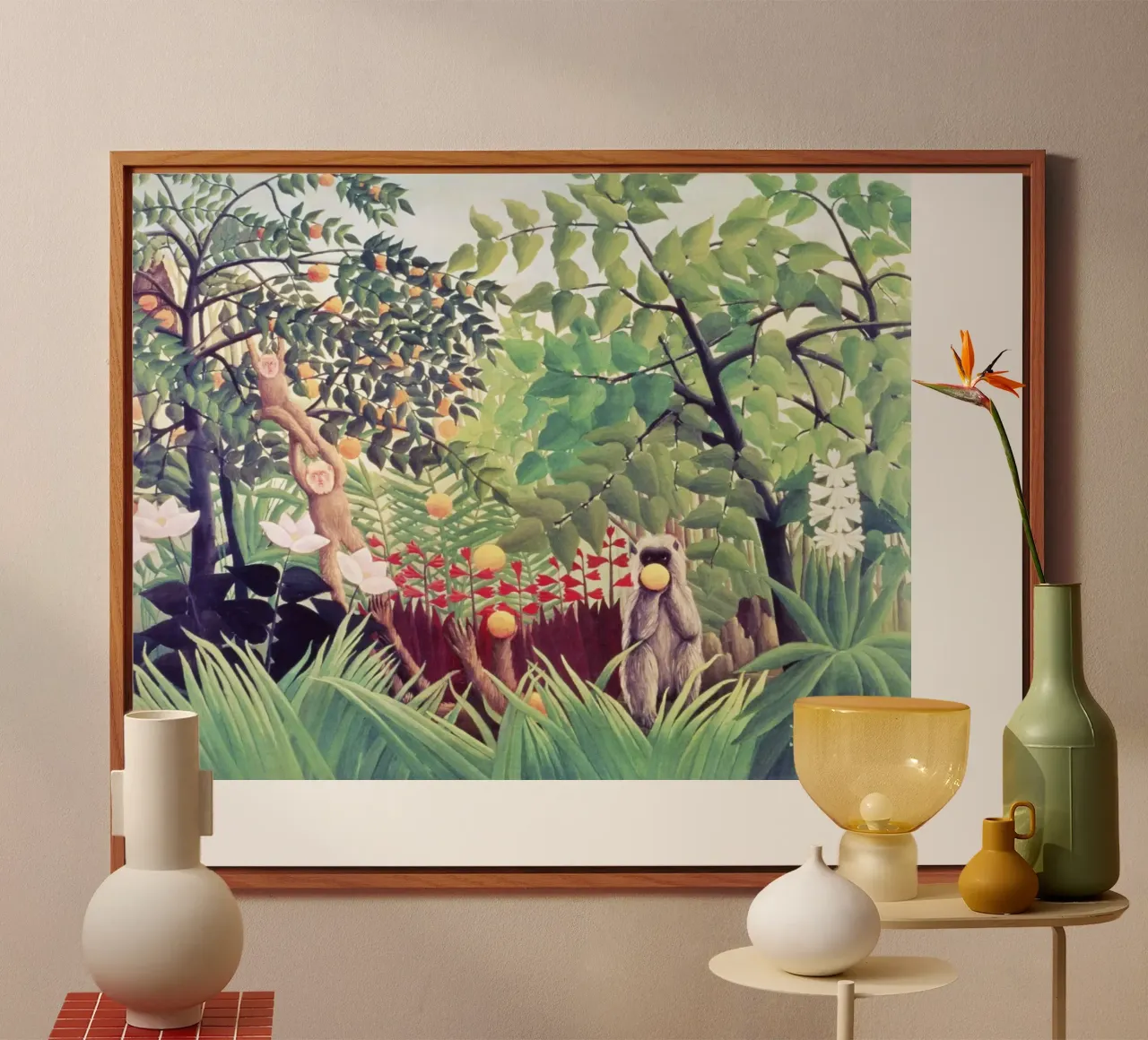 Paesaggio esotico (1910) di Henri Rousseau alluminio dibond da Venus Art
