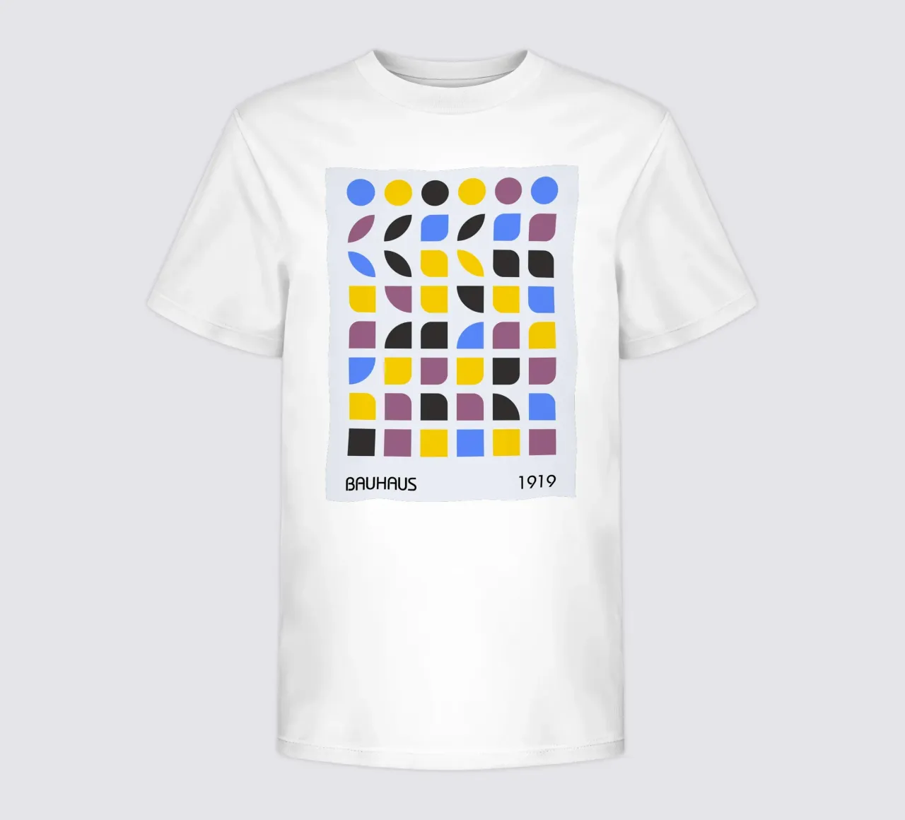 Bauhaus 1919 Grid | Poster astratto geometrico t-shirt bambini da Studio Vibe