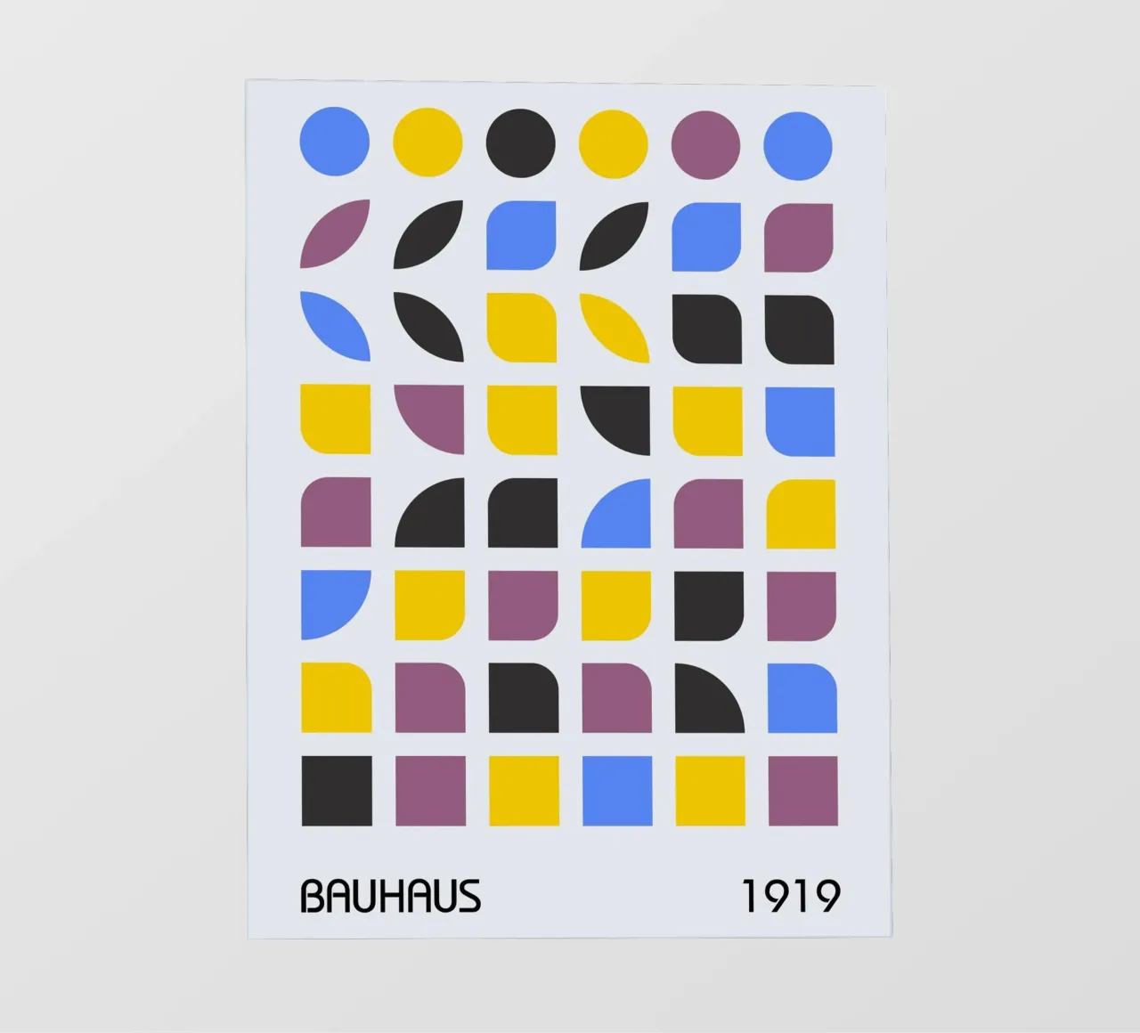 Bauhaus 1919 Grid | Poster astratto geometrico pellicola backlit da Studio Vibe