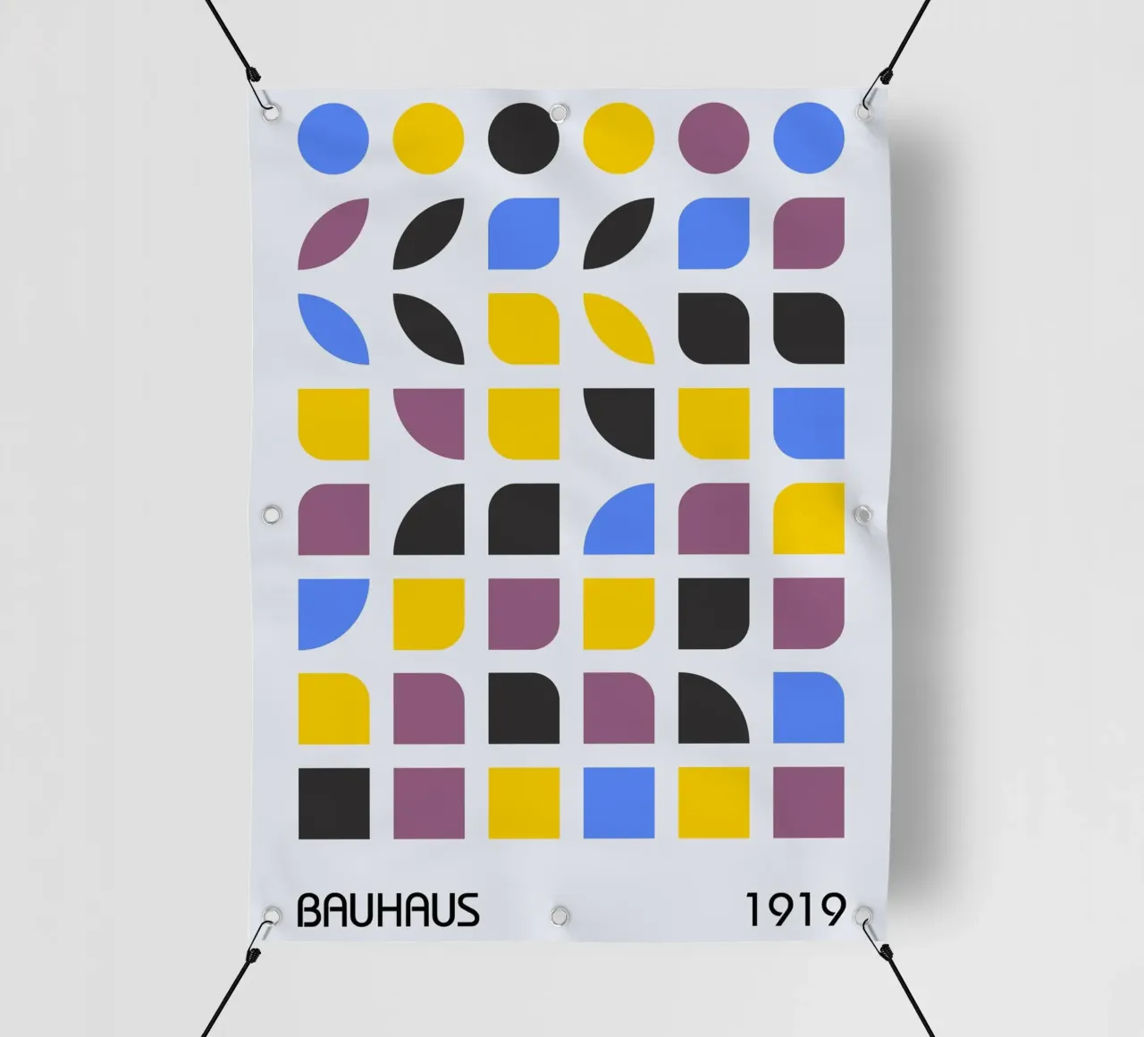 Bauhaus 1919 Grid | Poster astratto geometrico telo in pvc da Studio Vibe