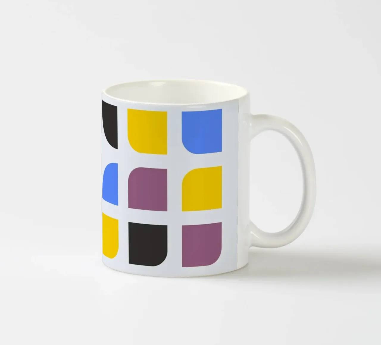 Bauhaus 1919 Grid | Poster astratto geometrico tazza in ceramica da Studio Vibe