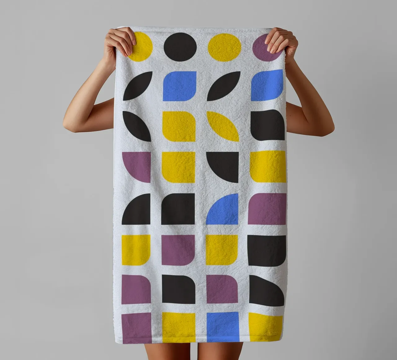 Bauhaus 1919 Grid | Geometric Abstract Poster towel by Studio Vibe