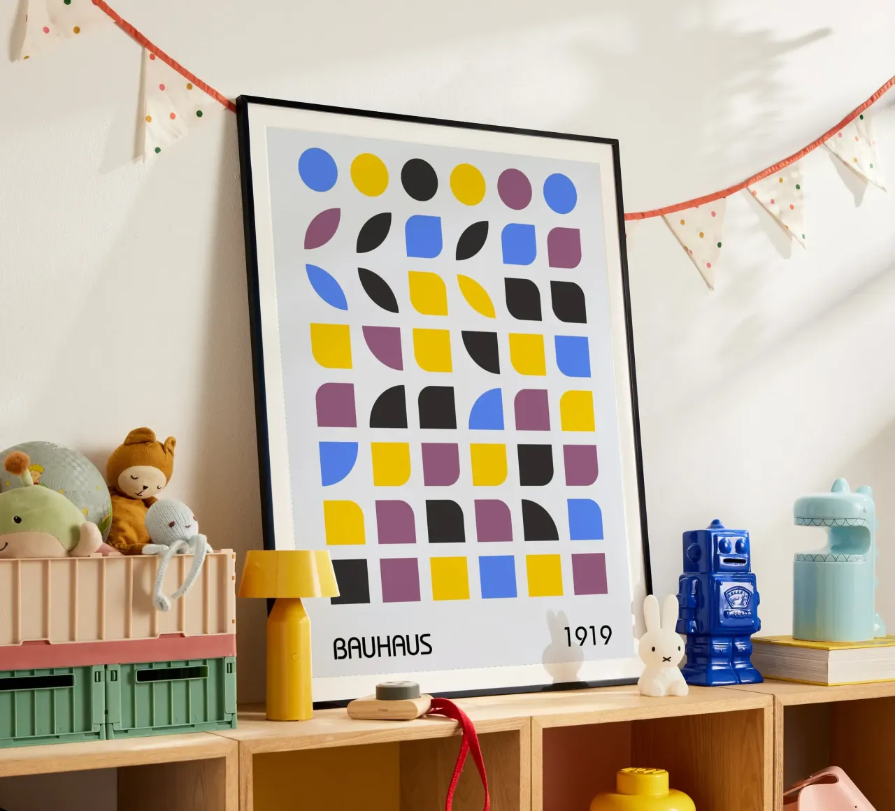 Bauhaus 1919 Grid | Geometric Abstract Poster Hahnemühle von Studio Vibe