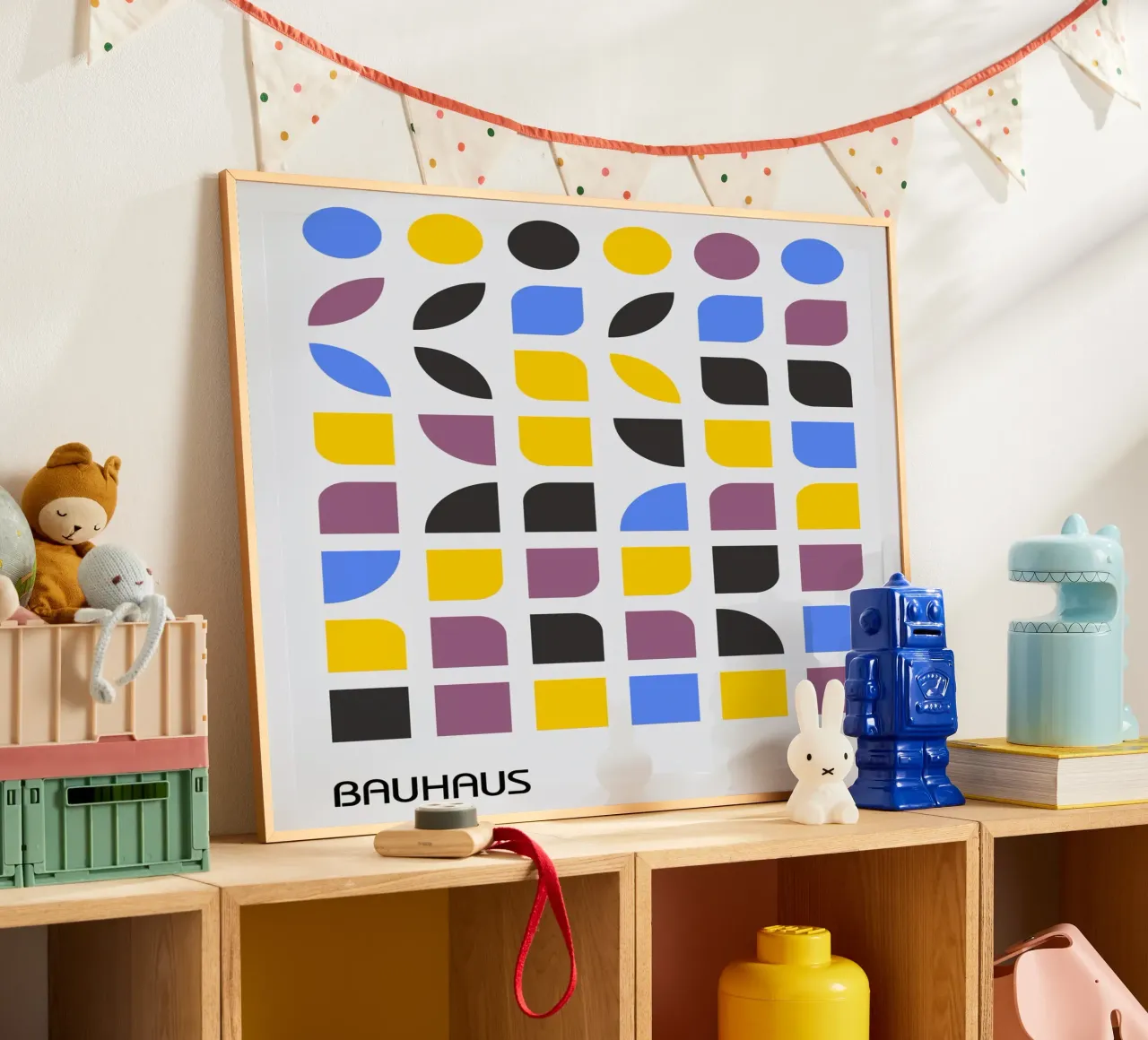 Bauhaus 1919 Grid | Geometric Abstract Poster Hahnemühle von Studio Vibe